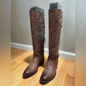 Frye Dorado Brown Over the Knee Lug Boots